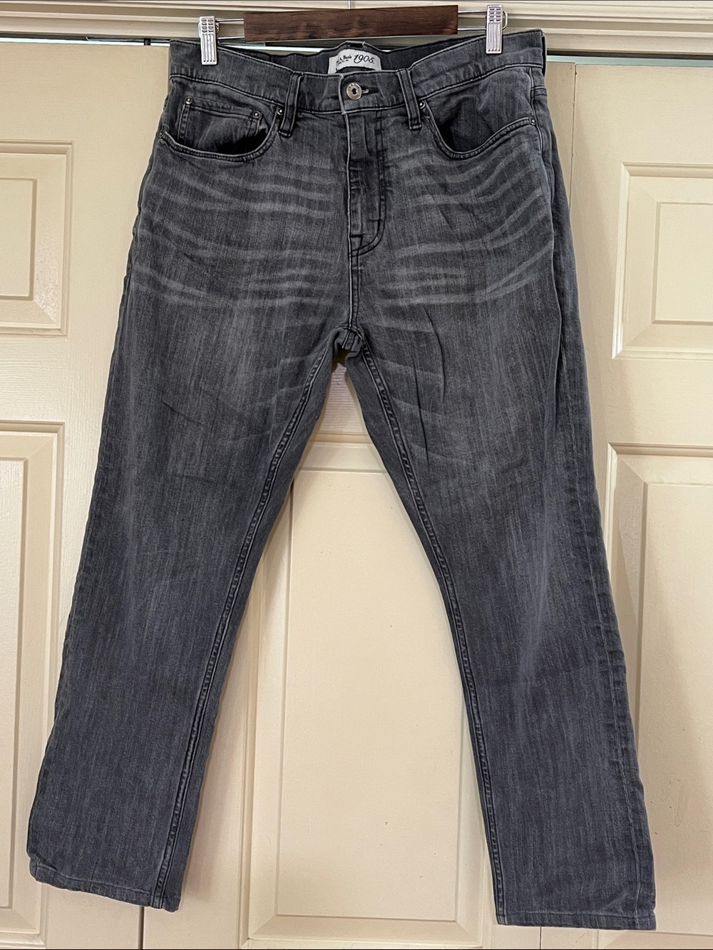 Jos. A. Bank 1905 Men's Grey Washed Jeans - Classic 5 Pocket Straight Fit